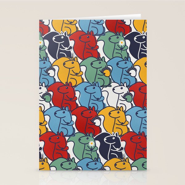 Colorful Squirrels Stationery Card Gallery Image 2