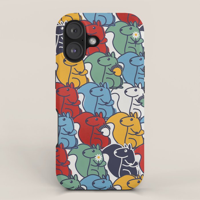 Colorful Squirrels iPhone Case Gallery Image 1