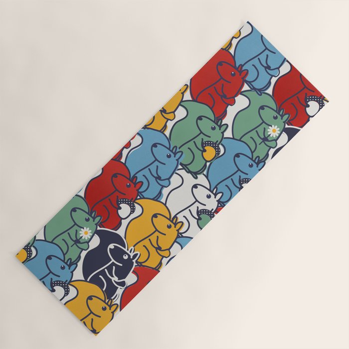 Colorful Squirrels Yoga Mat Gallery Image 1