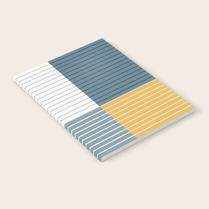 Color Block Line Abstract LXVIII Beachy Coastal Notebook Gallery Image 2