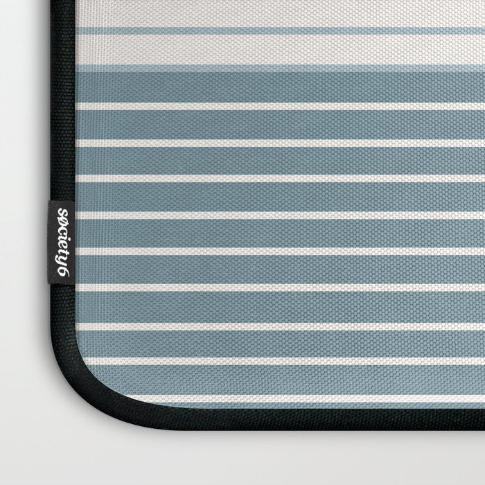 Color Block Line Abstract LXVIII Beachy Coastal Laptop Sleeve Gallery Image 3