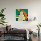 mid century sails Wood Wall Art Gallery Image 2