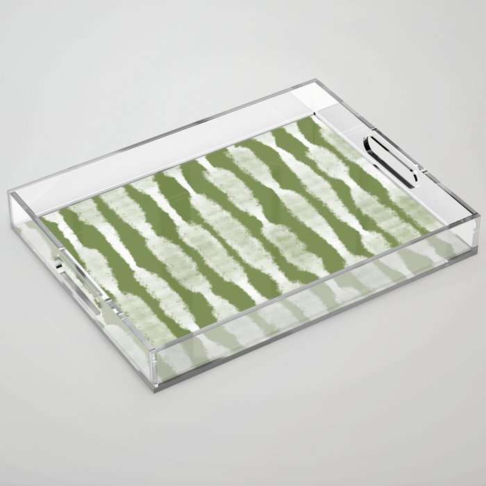 Tie Dye no. 2 in Green  Acrylic Tray Gallery Image 1