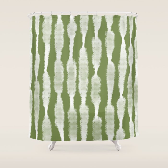 Tie Dye no. 2 in Green  Shower Curtain Gallery Image 1