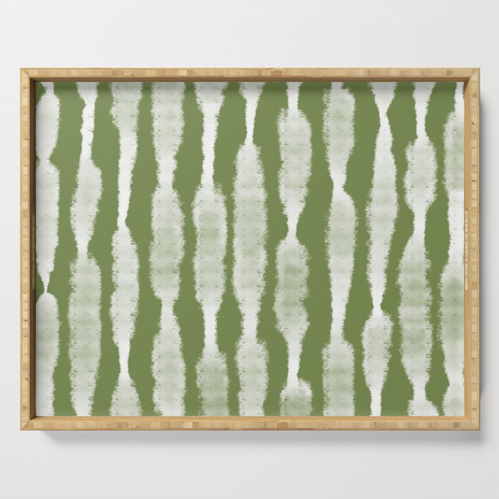 Tie Dye no. 2 in Green  Serving Tray Gallery Image 1