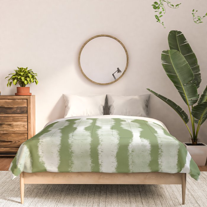 Tie Dye no. 2 in Green  Comforter Gallery Image 3