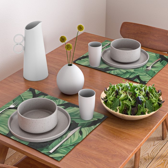 Tropical banana leaves II Placemat Gallery Image 2