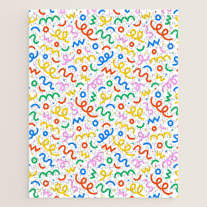 Fun colorful doodle art pattern Jigsaw Puzzle Gallery Image 1