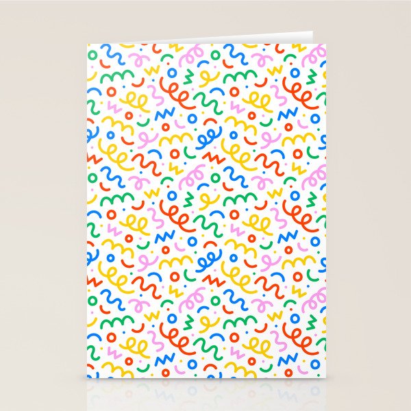 Fun colorful doodle art pattern Stationery Card Gallery Image 1