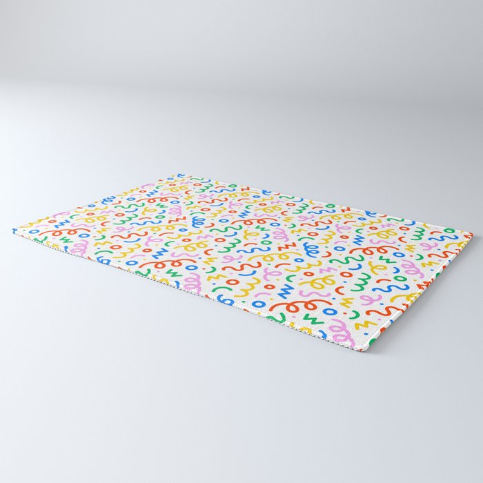 Fun colorful doodle art pattern Rug Gallery Image 3