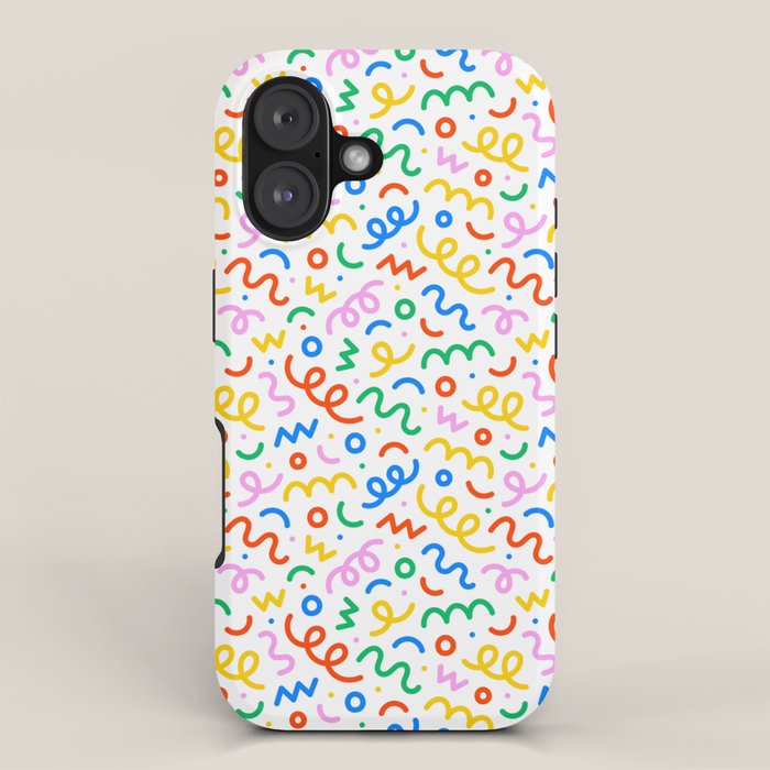 Fun colorful doodle art pattern iPhone Case Gallery Image 1