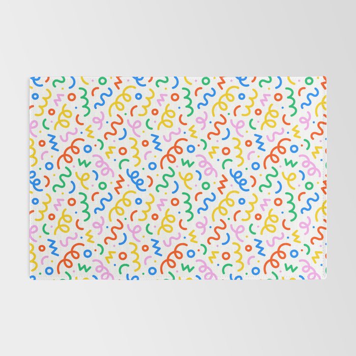 Fun colorful doodle art pattern Rug Gallery Image 2