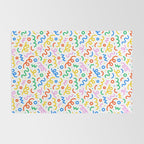 Fun colorful doodle art pattern Rug Gallery Image 2