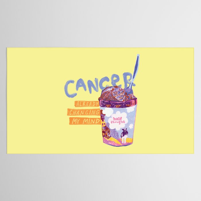 Emo Cancer in Calming Yellow | Zodiac Series Tablecloth Gallery Image 2