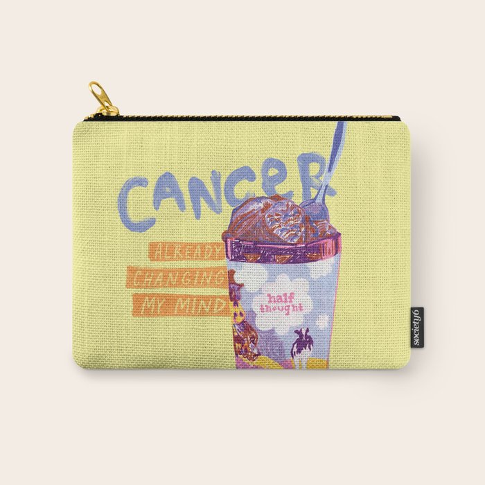 Emo Cancer in Calming Yellow | Zodiac Series Carry All Pouch Gallery Image 1