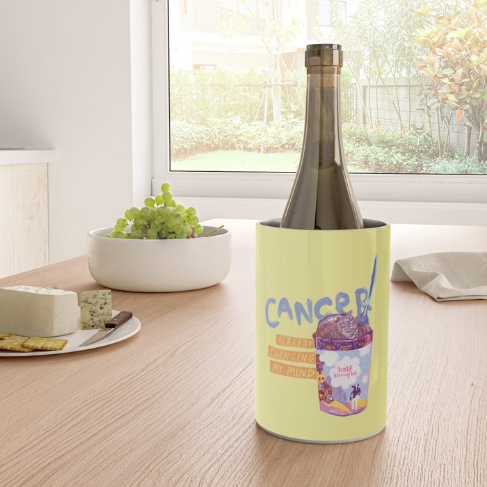 Emo Cancer in Calming Yellow | Zodiac Series Wine Chiller Gallery Image 4