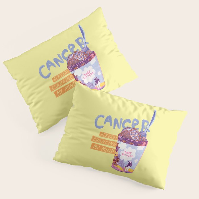 Emo Cancer in Calming Yellow | Zodiac Series Pillow Sham Gallery Image 3