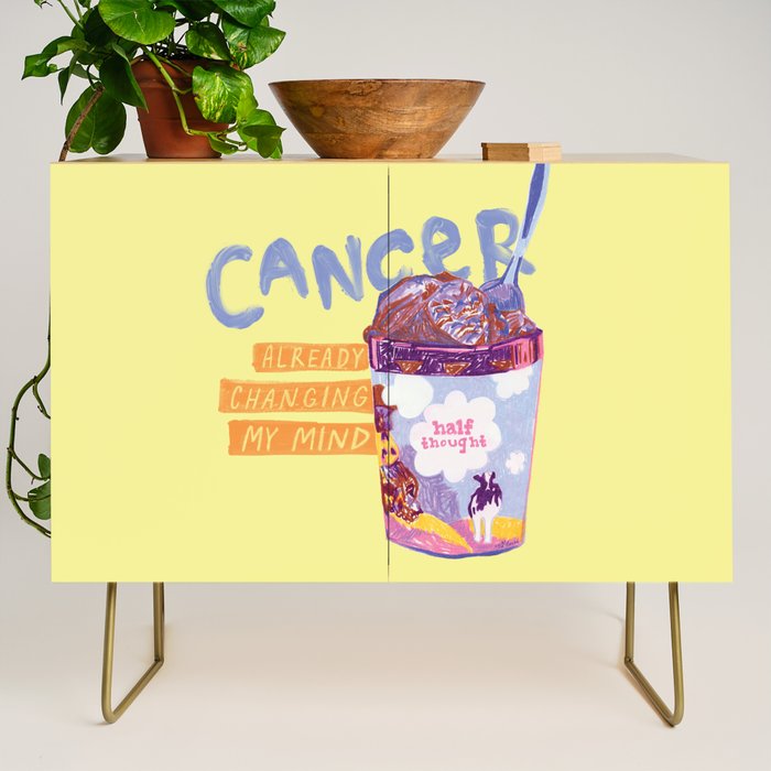 Emo Cancer in Calming Yellow | Zodiac Series Credenza Gallery Image 1