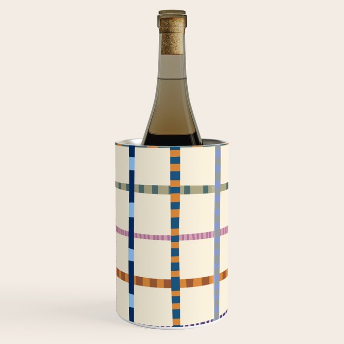 Colorful Patterned Grid Wine Chiller Gallery Image 3