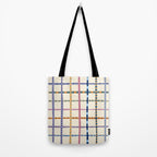 Colorful Patterned Grid Tote Bag Gallery Image 2