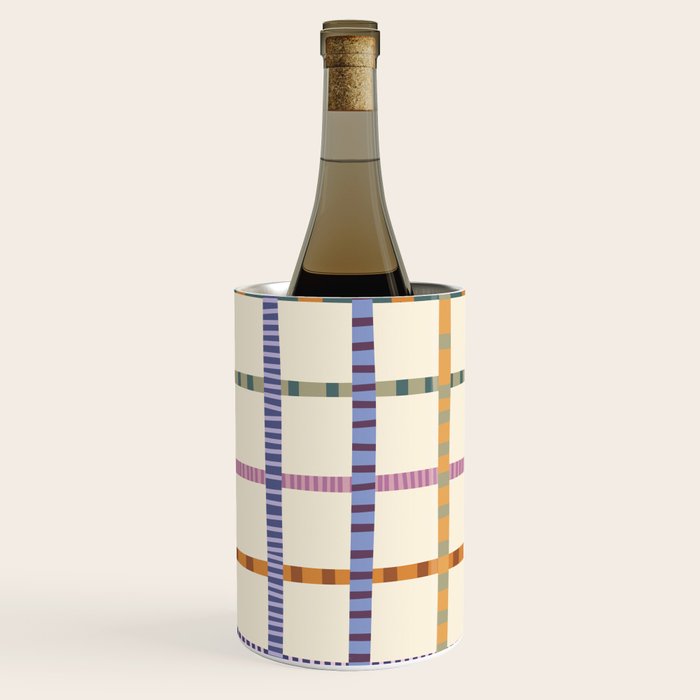 Colorful Patterned Grid Wine Chiller Gallery Image 2