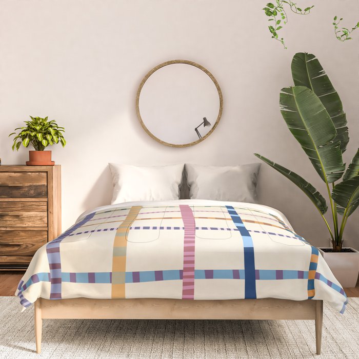 Colorful Patterned Grid Comforter Gallery Image 3