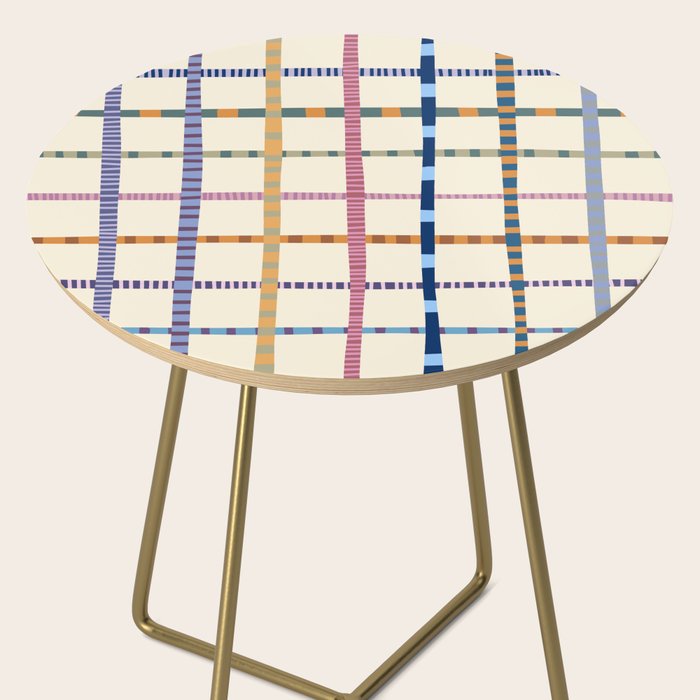 Colorful Patterned Grid Side Table Gallery Image 2