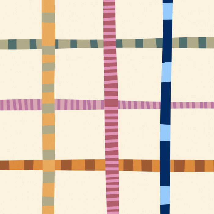 Colorful Patterned Grid Coffee Mug Gallery Image 2