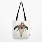 cow skull flowers Tote Bag Gallery Image 2