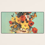 Baby's in bloom - Rainbow, flowers, birds,  butterflies Desk Mat Gallery Image 3