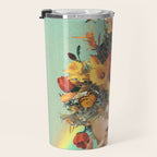 Baby's in bloom - Rainbow, flowers, birds,  butterflies Travel Mug Gallery Image 3