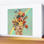 Baby's in bloom - Rainbow, flowers, birds,  butterflies Wall Mural Gallery Image 2