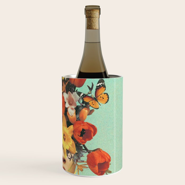 Baby's in bloom - Rainbow, flowers, birds,  butterflies Wine Chiller Gallery Image 3