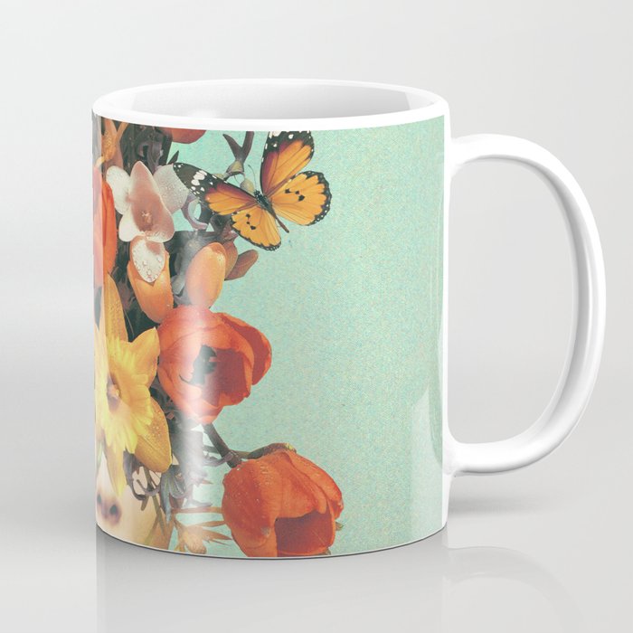 Baby's in bloom - Rainbow, flowers, birds,  butterflies Coffee Mug Gallery Image 1