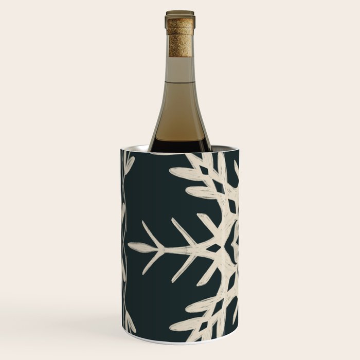 Scandinavian Snowflake no. 3 navy colorway  Wine Chiller Gallery Image 2