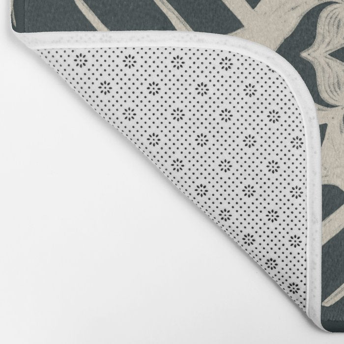 Scandinavian Snowflake no. 3 navy colorway  Bath Mat Gallery Image 2