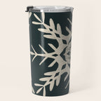 Scandinavian Snowflake no. 3 navy colorway  Travel Mug Gallery Image 3