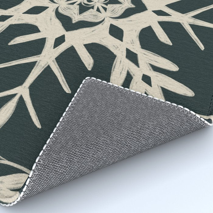 Scandinavian Snowflake no. 3 navy colorway  Rug Gallery Image 4