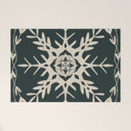 Scandinavian Snowflake no. 3 navy colorway  Welcome Mat Gallery Image 1