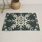 Scandinavian Snowflake no. 3 navy colorway  Rug Gallery Image 1