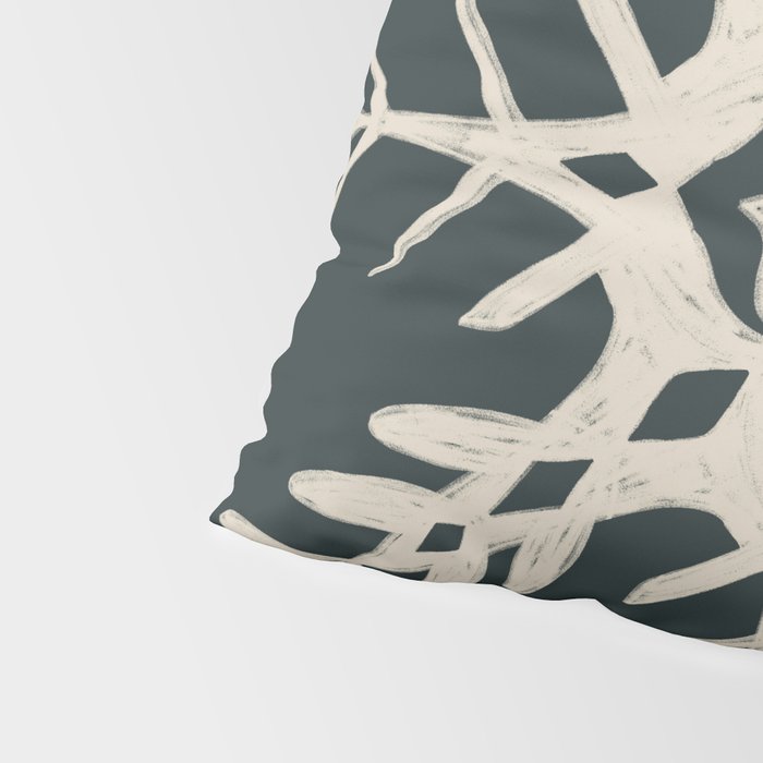 Scandinavian Snowflake no. 3 navy colorway  Pillow Sham Gallery Image 4