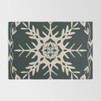 Scandinavian Snowflake no. 3 navy colorway  Rug Gallery Image 2