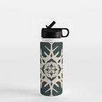 Scandinavian Snowflake no. 3 navy colorway  Water Bottle Gallery Image 1