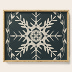 Scandinavian Snowflake no. 3 navy colorway  Serving Tray Gallery Image 1