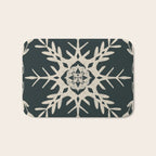 Scandinavian Snowflake no. 3 navy colorway  Bath Mat Gallery Image 1