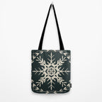 Scandinavian Snowflake no. 3 navy colorway  Tote Bag Gallery Image 2