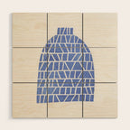 Linocut Vase #5 Wood Wall Art Gallery Image 1