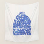 Linocut Vase #5 Wall Tapestry Gallery Image 4