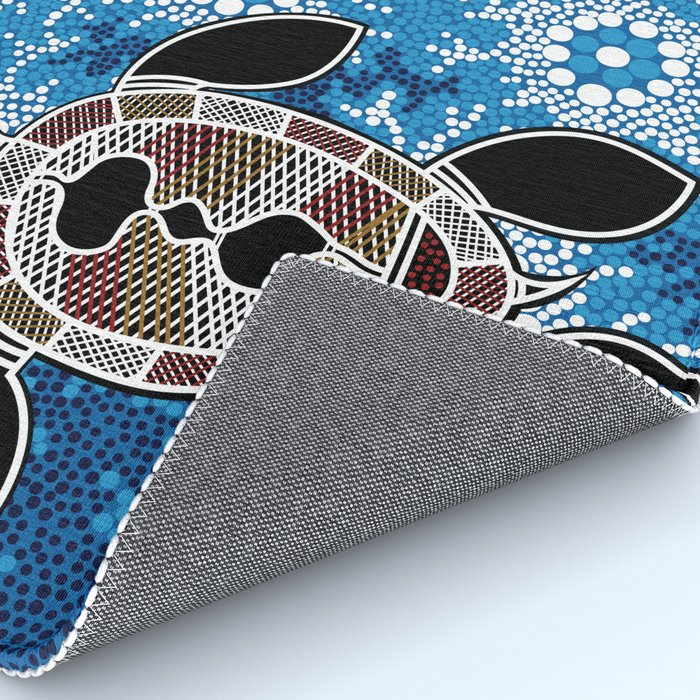 Authentic Aboriginal Art - Sea Turtles Rug Gallery Image 4
