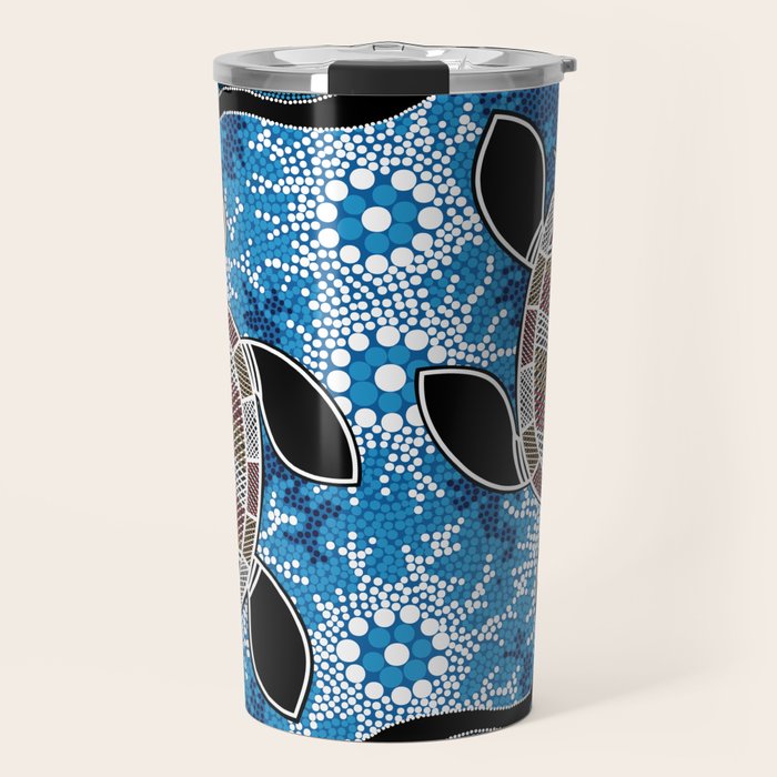 Authentic Aboriginal Art - Sea Turtles Travel Mug Gallery Image 1